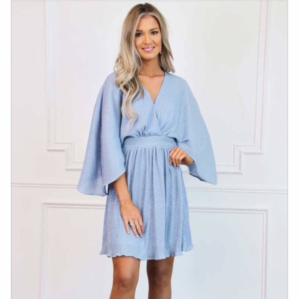 Blue shimmery dress